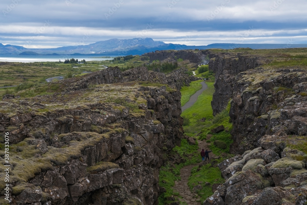 Silfra Rift in Thingvellir, Iceland - obrazy, fototapety, plakaty 