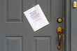 © CLShebley - Eviction Final Notice to Vacate Immediately on House Door