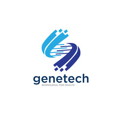 Poster - genetic technology logo designs for medical service