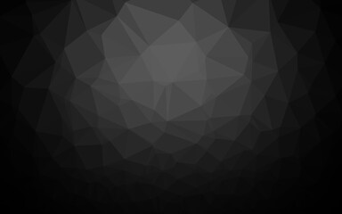 Dark Black vector polygonal template.