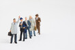 © Paylessimages - 列に並ぶサラリーマンのミニチュア