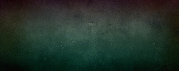 Wall Mural - dark black and blue green background texture with vintage watercolor grunge in dark gradient border colors