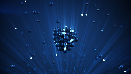 Wall Mural - bunch of spheres abstract 3d render