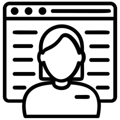 
A female programmer, software engineer or web developer 
