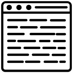 
Binary code interface flat icon 
