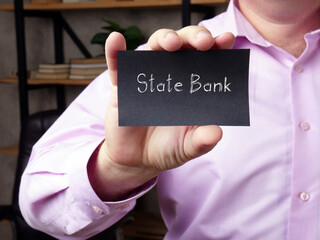 Financial concept meaning State Bank S with phrase on the page.