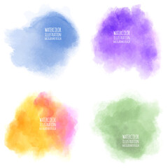 Wall Mural - Colors watercolor paint stains vector backgrounds