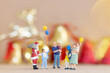 © Sirichai Puangsuwan - Miniature people, Happy family celebrating A Christmas  , Christmas and Happy New Year concept.