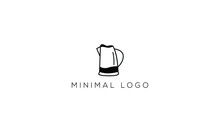Teapot Kettle Abstract Minimalist Creative Vector Logo Design Template.