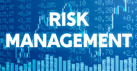 Wall Mural - conceptual image with financial charts and graphs - risk management