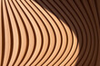 canvas print picture - curve line of wood in detail building abstract architecture background