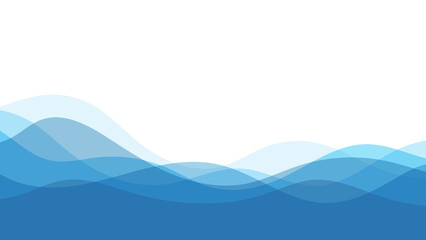 Wall Mural - Light blue ocean wave fluid layer background vector