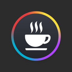 Wall Mural - Coffee - App Button