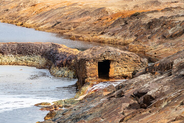 Wall Mural - Old watermill in the Rio Tinto river in Huelva, Andalusia, Spain