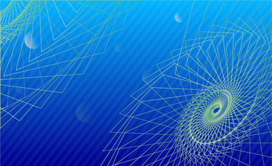Wall Mural - abstract spiral grid technology line background