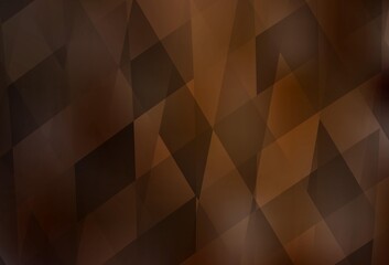 Wall Mural - dark brown vector template with rhombus.