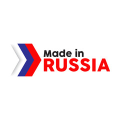 Wall Mural - Made in Russia logo design template