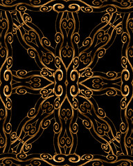 Wall Mural - Luxury Ornate Minimal Style Dark Mosaic