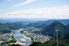 The Scene Of Nagara River In Japan.