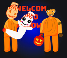 Halloween Welcome Poster Illustration Design Illustration