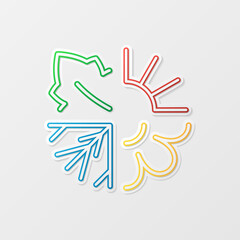 Sticker - Four seasons symbols