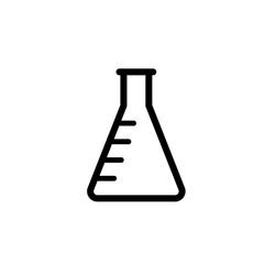 Wall Mural - empty erlenmeyer flask line icon. clipart image isolated on white background.