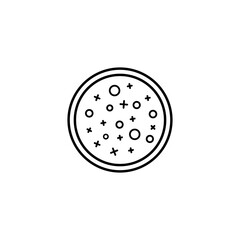 Wall Mural - petri dish line icon. clipart image isolated on white background.