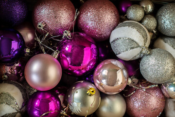  purple christmas balls