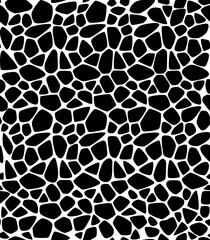 Abstract organic mesh seamless pattern. Black and white.