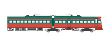 Heavy Locomotive With A Power And Strength Diesel Engine A Vector Illustration