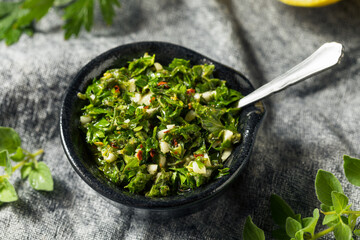 Canvas Print - Homemade Spicy Chimichurri Sauce