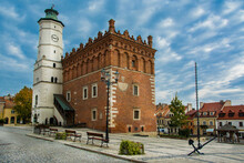 Town Hall In The Old Town Of Sandomierz In Poland