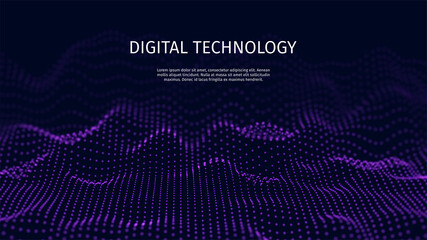 Wall Mural - digital technology background. abstract connections. futuristic sci-fi user interface concept with g