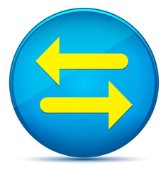 Wall Mural - Transfer arrow icon modern flat cyan blue round button