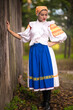 © muro - Slovak folklore. Girl in slovak folk dress.
