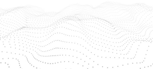 Dinamic wave of dots. background. 3D futuristic illustration.