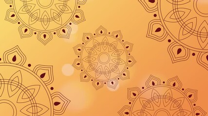 Canvas Print - happy bhai dooj celebration animation with mandalas pattern