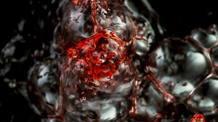 Wall Mural - Super Slow Motion Detail Shot of Pouring Red Wine from Bottle at 1000fps.