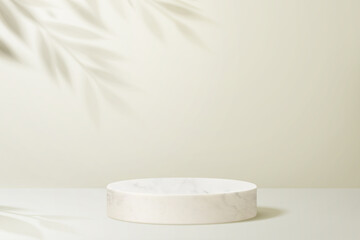 Round marble display stage