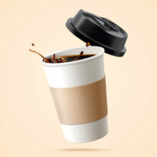 Black Coffee In Disposable Cup