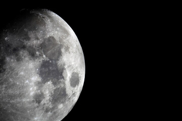 Wall Mural - the moon is a gravity rounded astronomical body orbiting earth and is the planet's only natural sate