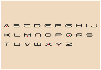 Sticker - alphabet capital A to Z letter logo design