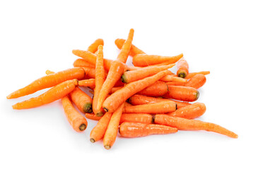 Wall Mural - Fresh Carrot isolated on white background