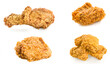© pisut - Fried chicken isolated on white background.