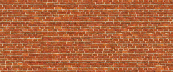 brick red wall. background of a old brick house.