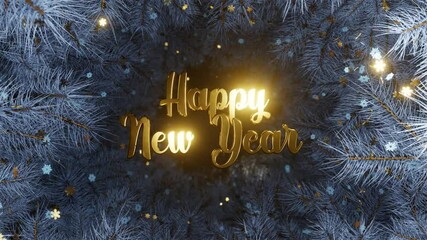 Wall Mural - new year and christmas 2025. mobile gold inscription happy new year on the background of christmas t