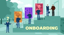 Vector Illustration Of The Onboarding Process Following Candidate Selection