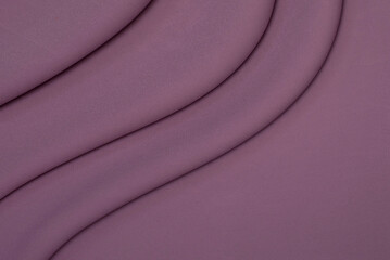 Wall Mural - Top view of purple linen fabric with folds. Empty space for design
