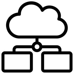 Wall Mural - web server connected to the internet symbolising shared web hosting,