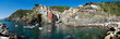 Cinque Terre panorama Ansicht vom Wasser